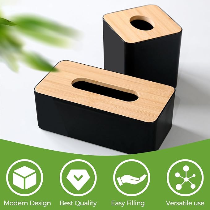 Tissue Box Cover, Rectangle Tissue Box Holder - Image 4
