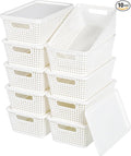Plastic Storage Baskets With Lid, Storage Bins by Anywish