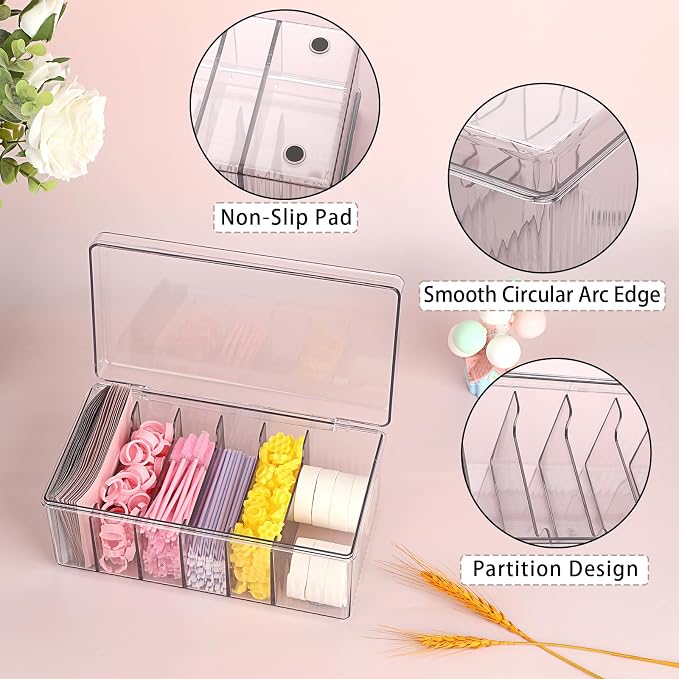 ELLDOO Lash Cart Organizer For Lash Techs, Acrylic Lashes Extension Box - Image 4
