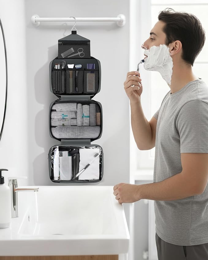 Maliton Toiletry Bag for Men & Women Travel Toiletry Bag Hanging Toiletry Bag - Image 7