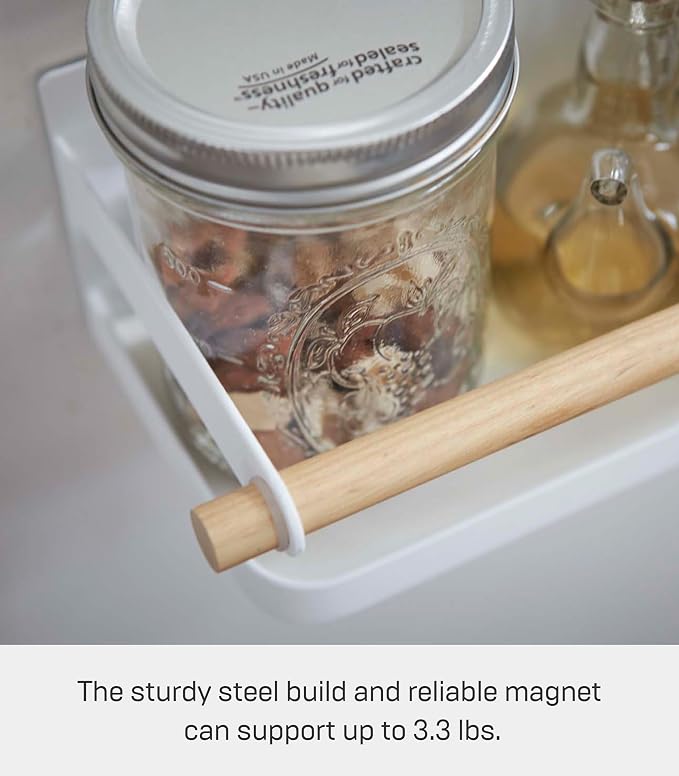 YAMAZAKI Home Tosca Magnetic Spice Storage Rack Organizer - Image 6
