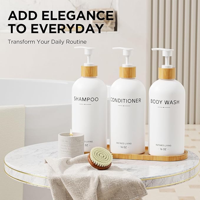 Shampoo and Conditioner Dispenser Set, Shower Soap Dispenser - Image 3
