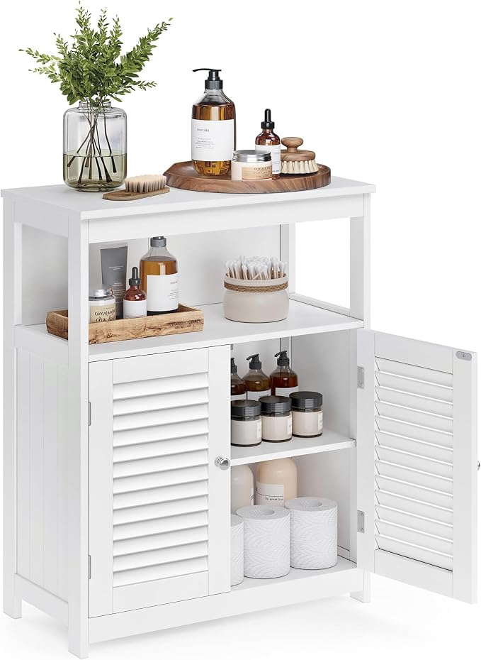 VASAGLE Bathroom Floor Cabinet, Bathroom Storage Cabinet, Freestanding by VASAGLEbySONGMICSHOME