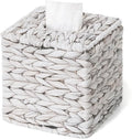 Tissue Box Cover, Square Wicker Tissue Box Holder Facial Tissues Boxes by S310