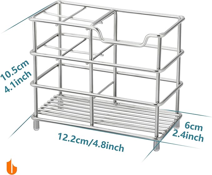Urbanstrive 304 Stainless Steel Bathroom Toothbrush Holder Toothpaste Holder - Image 2