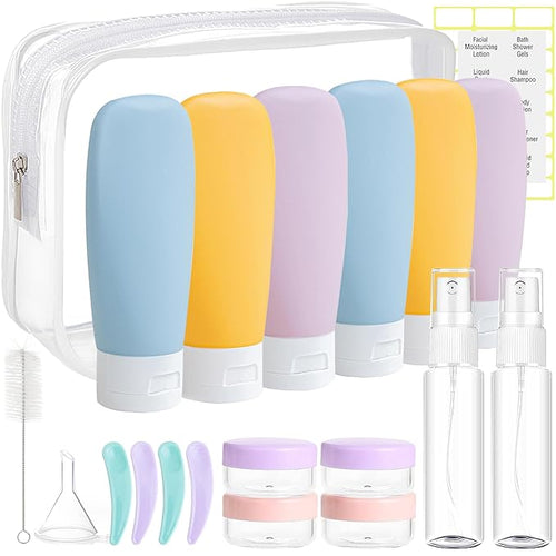 20 Pack Travel Bottles Set for Toiletries TSA Approved, Leak Proof Travel Size by DEWSENSI