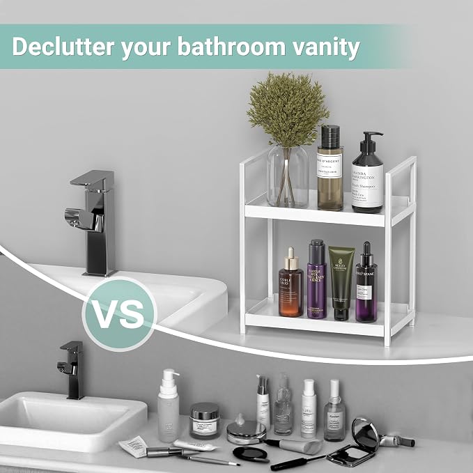 Bathroom Organizer Countertop, 2 Tier Counter Storage Shelf - Image 6