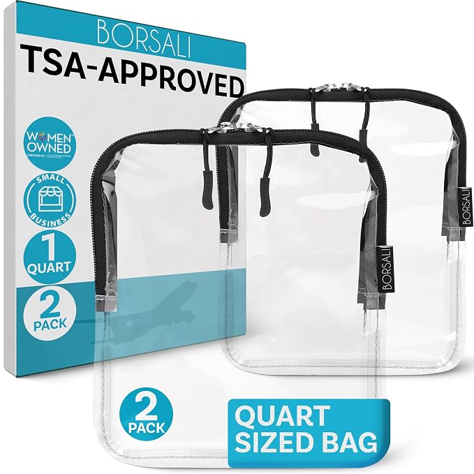 BORSALI TSA Approved Toiletry Bag by Borsali