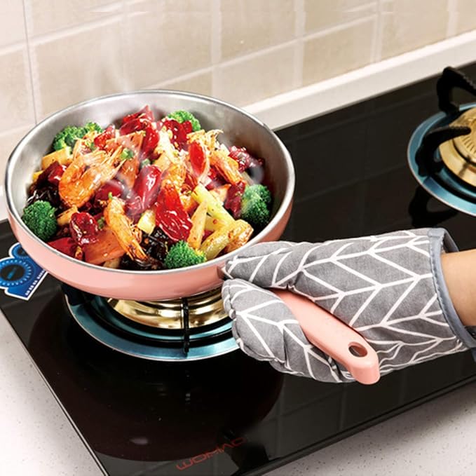 Oven Mitts and Potholders BBQ Gloves-Oven Mitts and Pot Holders Sets - Image 3