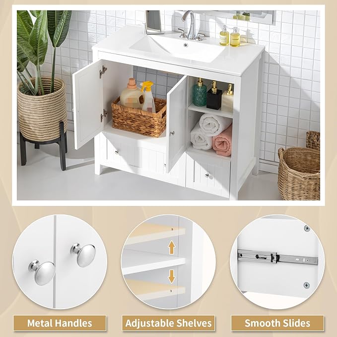 VINGLI 36" Modern Bathroom Vanity - Image 8