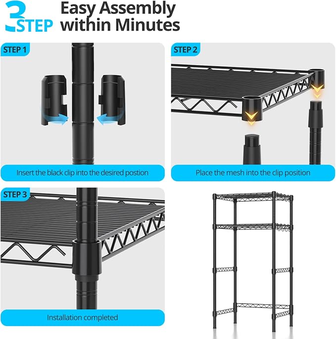Mini Fridge Stand with Adjustable Shelf, 2 Tier Storage Rack Organizer - Image 7