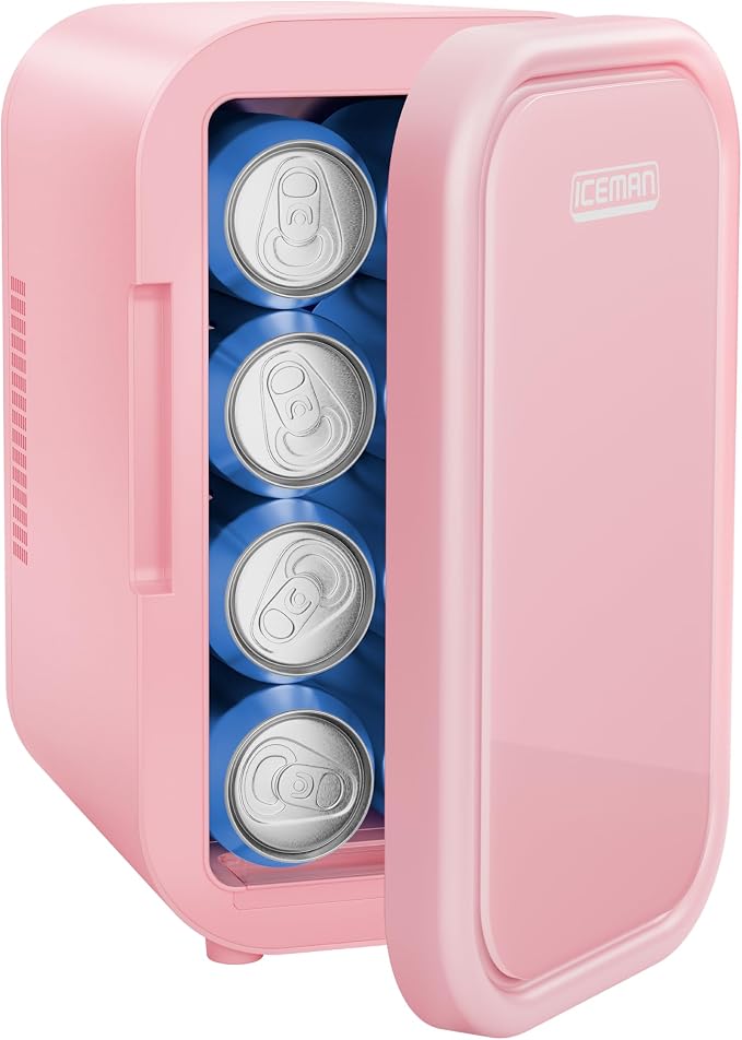 Iceman Portable Mini Fridge – Fits 8 x 12 oz Cans, Cooler and Heater Mini Fridge by Iceman