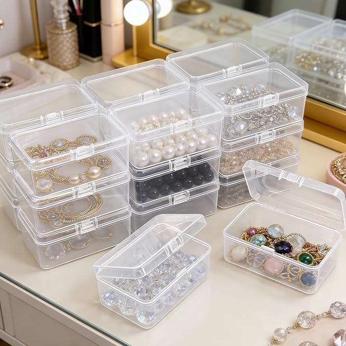 20 Pack Rectangular Clear Plastic Storage Containers Box - Image 3