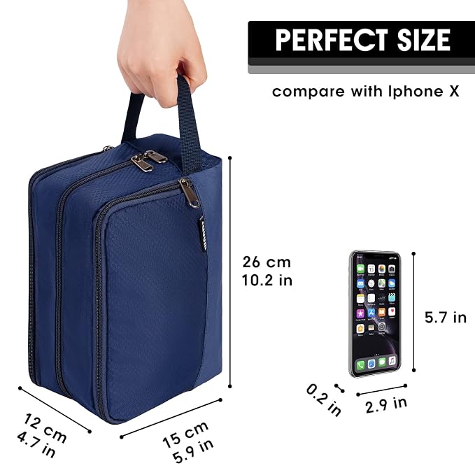 Toiletry Bag for Men Hanging Dopp Kit Water Resistant Shaving Bag Small - Image 2