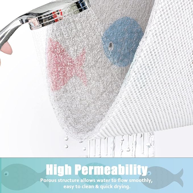 Shower Mat Non-Slip, 24x 24 Inch Square, Soft Comfort Bath Mats - Image 3