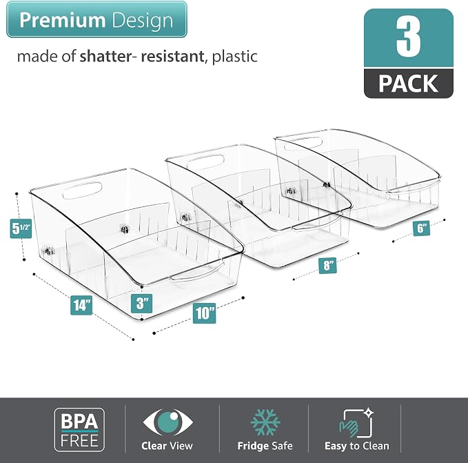 Sorbus Fridge Organizer on Wheels - Image 2