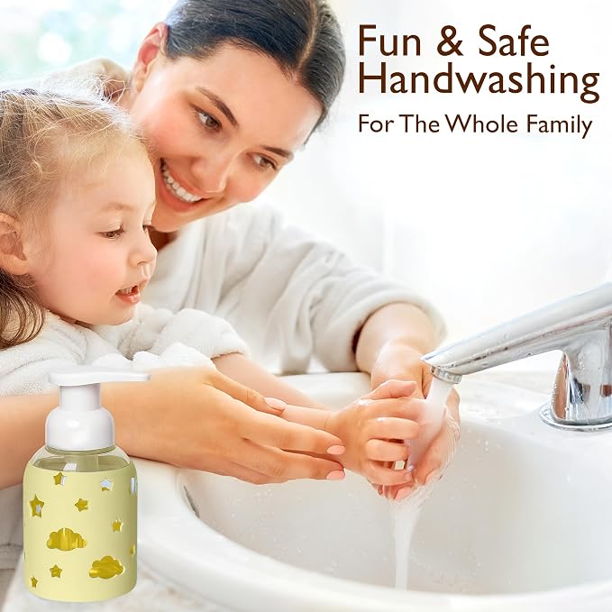 SoCal Suds & Company Foaming Hand Soap Dispenser Glass, Liquid Soap Pump - Image 7