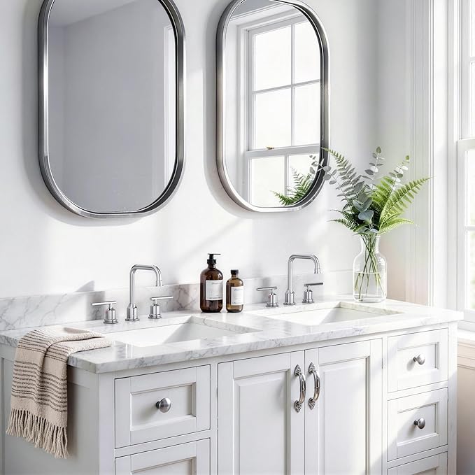 WOWOW Widespread Bathroom Faucet Chrome 8 inch Bathroom Sink Faucet Adjustable - Image 2