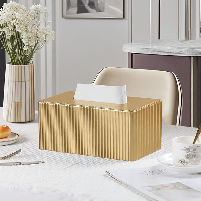 PU Leather Tissue Box Cover, Rectangle Tissue Box Holder - Image 6