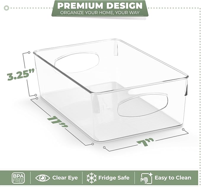 Sorbus 10-Pack Large Clear Plastic Organizing Bins – Clear Bins - Image 3