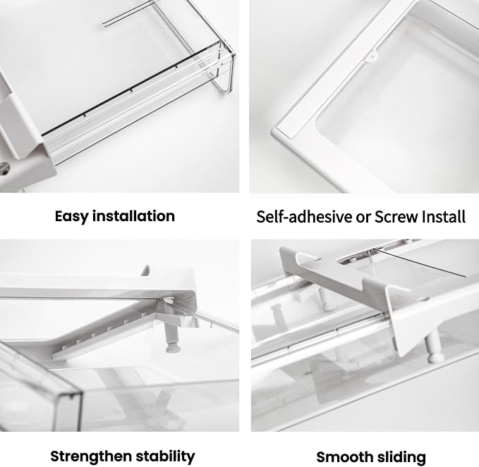 vacane Kitchen Organizer Drawer, Pantry Drawer Under Cabinet Shelf Hanging - Image 7