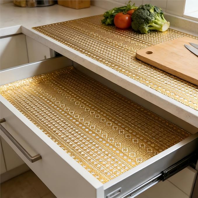 Shelf and Drawer Liner for Kitchen Cabinet, Non-Adhesive Waterproof Oil-Proof - Image 3