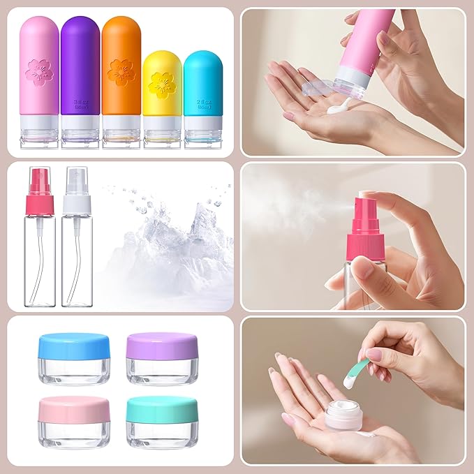 20Pack Travel Bottles for Toiletries, TSA Approved Travel Bottles Silicone - Image 5