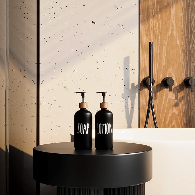 Dish Soap Dispenser for Kitchen Sink.Glass Hand Soap Dispenser, Modern - Image 2