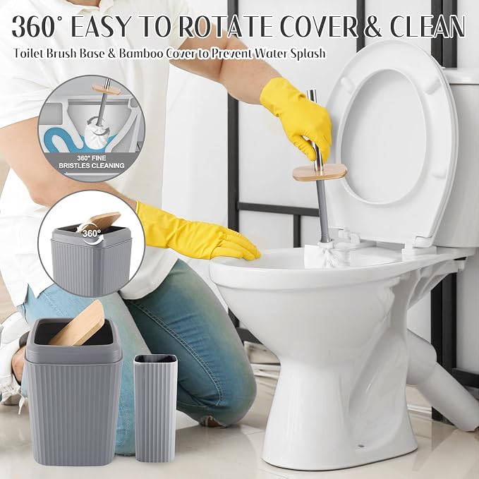 Grey Bathroom Accessories Set 17PCS Bathroom Set - Image 6