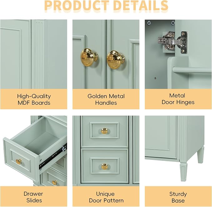 Harper & Bright Designs 36" Bathroom Vanity - Image 8