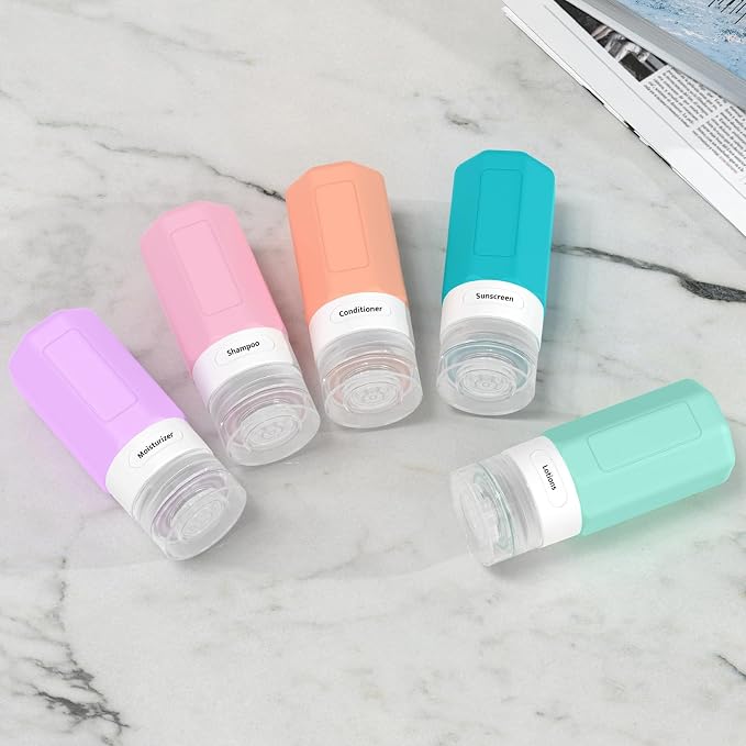 2 oz Travel Bottles, Small Size Containers, TSA Approved Silicone Travel - Image 6