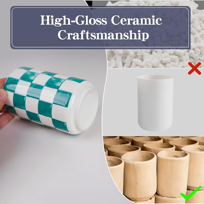 Ceramic Bathroom Soap Dispenser Set, Checkered Bathroom Vanity Set - Image 6