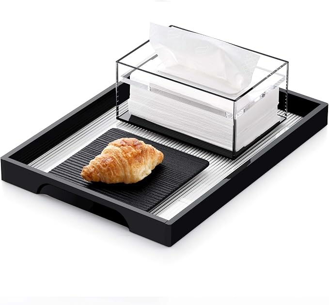 SANRUI Clear Acrylic Facial Tissue Box Cover Holder - Image 4