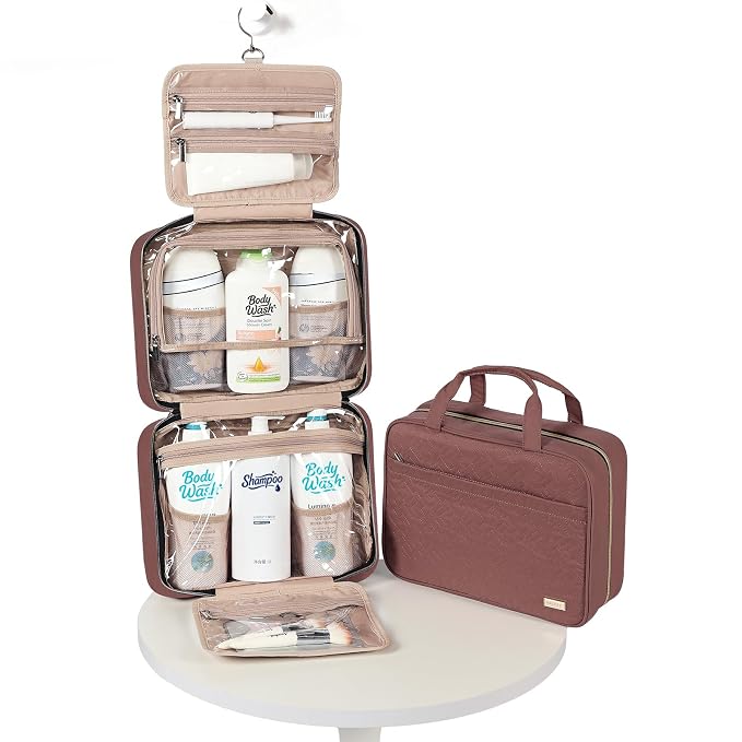 NISHEL Travel Toiletry Bag for women, Portable Hanging Organizer for - Image 5