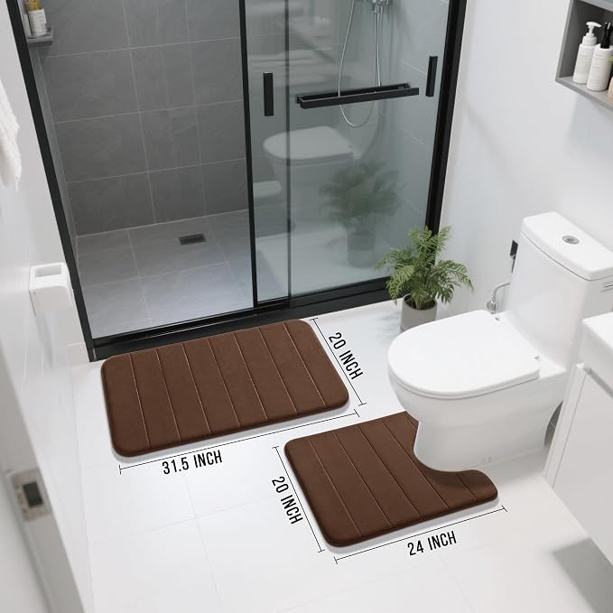 Yimobra Memory Foam Bath Mat Set 2 Piece - Image 2
