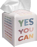 Grace Yonks Cute Motivational Tissue Box Cover Square, Cube Case by Grace+Yonks