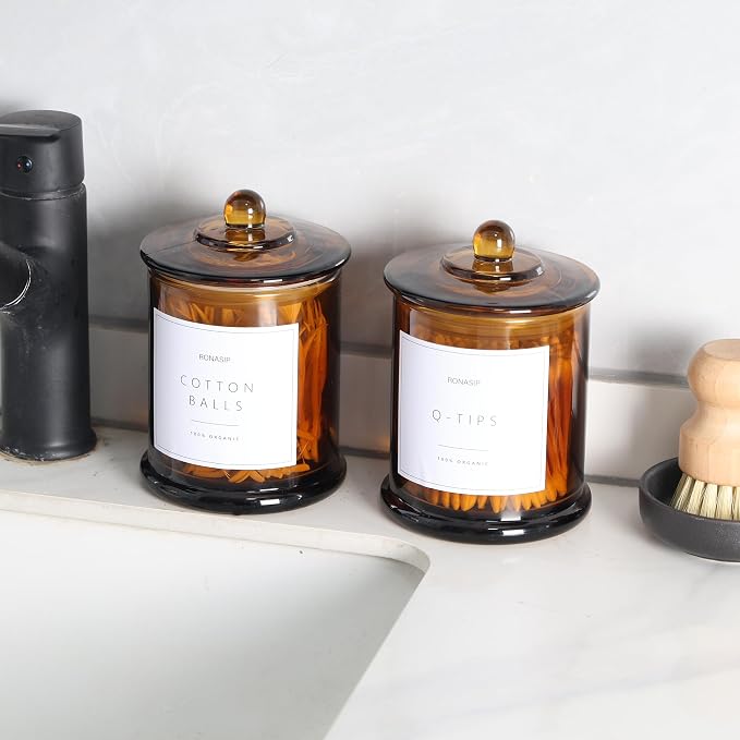 Qtip Holder & Cotton Pad Dispenser, Bathroom Organizer and Storage Canisters - Image 9