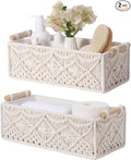 Nonam Macrame Storage Baskets, Boho Decor Style Woven Storage Boxes by Unknown