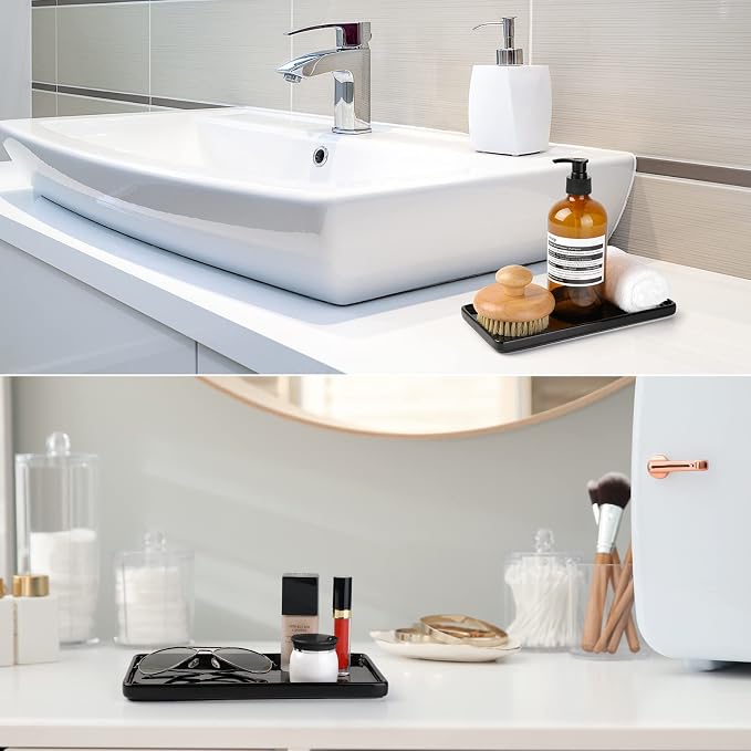 Gurygo 10" Bathroom Tray, Ceramic Vanity Tray - Image 4