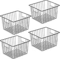 SANNO Freezer Storage Baskets, Pantry Storage Wire Basket Organizer Bins by SANNO