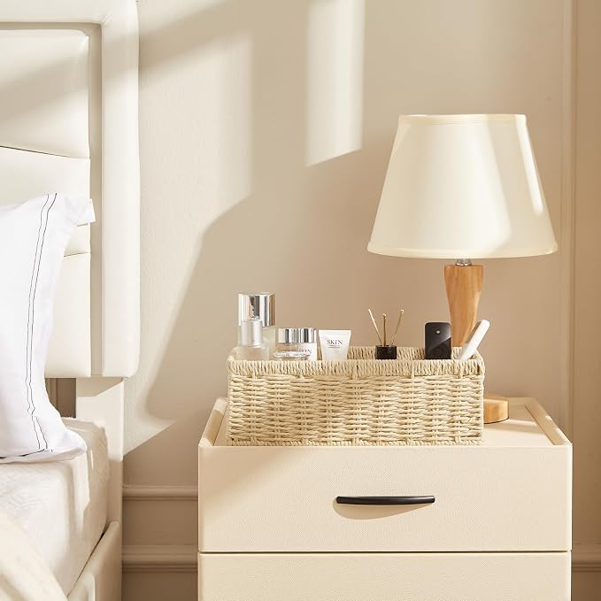 Vagusicc Wicker Storage Basket, Paper Rope Wicker Baskets - Image 8