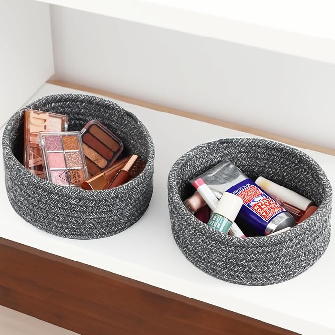Small Basket, Rope Baskets for Gifts, Cute Mini Tiny Baskets for Organizing - Image 6