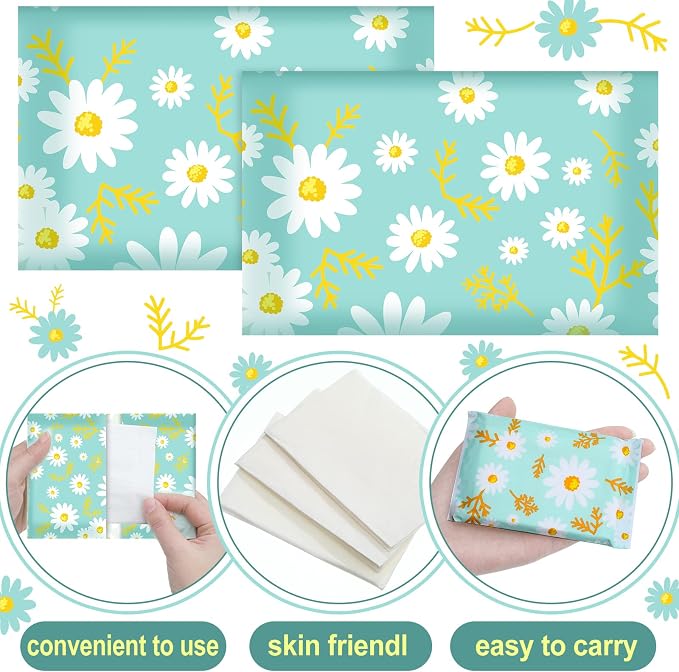 Geyee 50 Packs Tissue Travel Size Facial Paper Napkins Travel Packs Disposable - Image 3