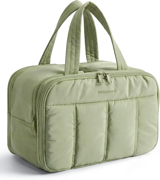 BAGSMART Travel Toiletry Bag, Puffy Large Toiletry Bag by BAGSMART