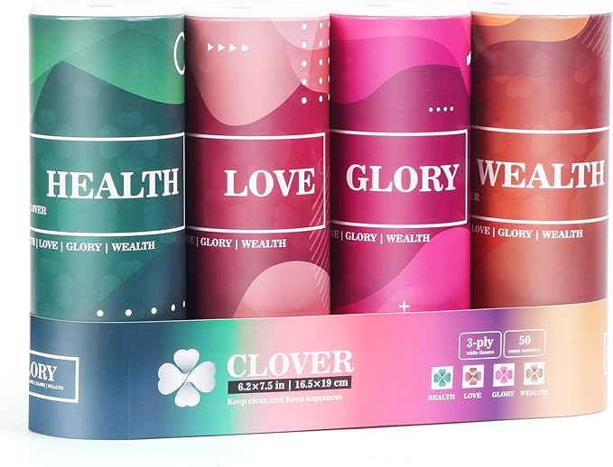 CLOVER Travel Tissues 3-Ply Facial Tissues & Car Tissues by CLOVER