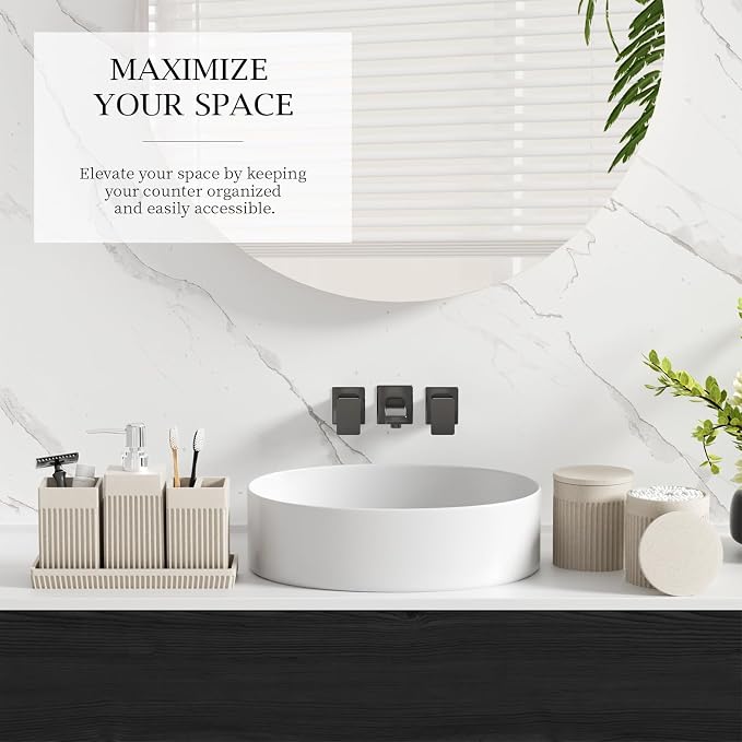 6-Piece Beige Bathroom Set - Image 6