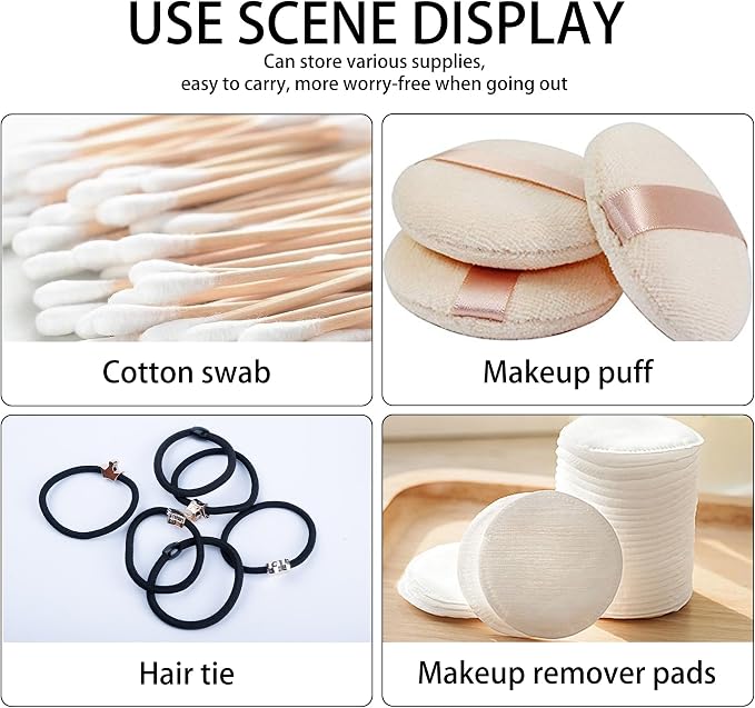 2Pcs Portable Travel Cotton Pad Holder, Bathroom Vanity Organizer - Image 5