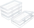4 Pack Rectangular Clear Plastic Storage Containers Box by Thintinick