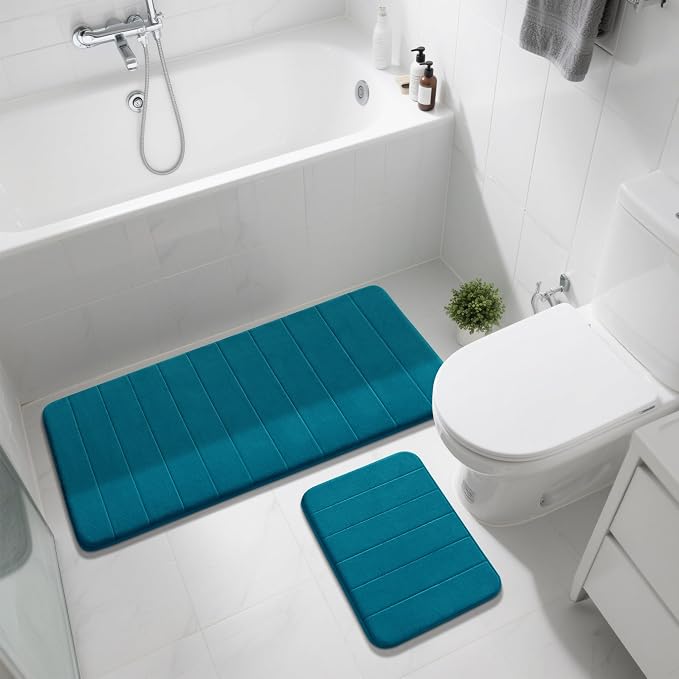 Yimobra Large Bath Mat Set 2 Piece- Super Soft Absorbent Quick Dry Memory Foam - Image 7