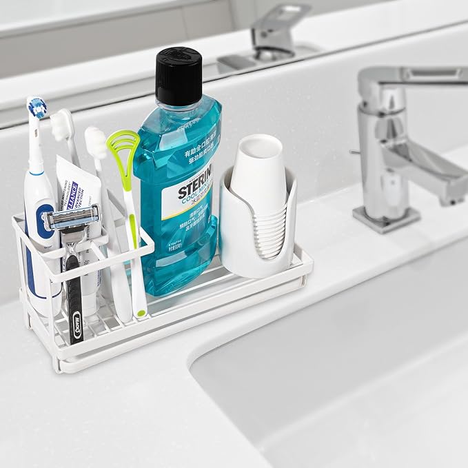 Toothbrush Holders for Bathrooms, Carbon Steel Tooth Brushing Holder Electric - Image 2